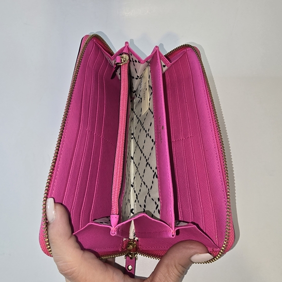 EUC Pink Kate Spade Zip Around Wallet - Picture 6 of 6